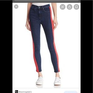 Rag & Bone red stripe jeans